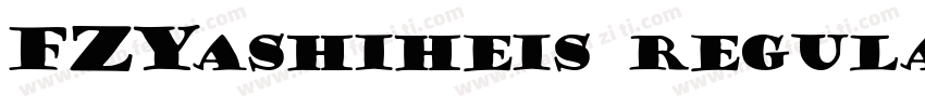 FZYashiheis regular字体转换